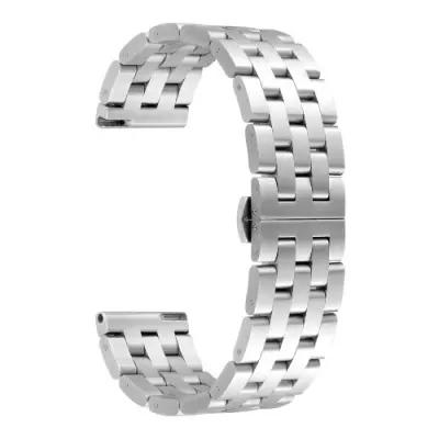 For Samsung Galaxy Watch 42mm Stainless Steel Watch Band Wrist Strap - Silver - Image 1