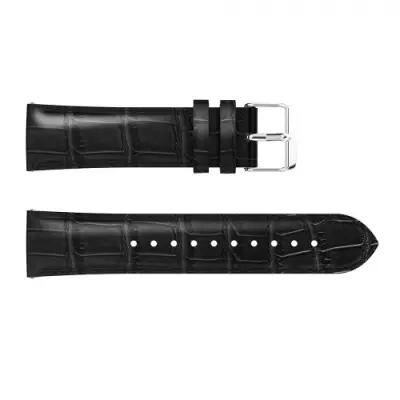 For Samsung Galaxy Watch 42mm, Smart Watch Strap Bracelet 20mm Crocodile Texture Genuine Leather - Black - Image 2