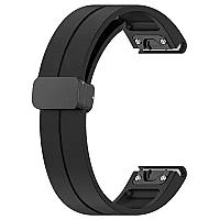 Huawei Watch GT 3 42mm Watch Strap Black Buckle 20mm Magnetic Silicone Band - Black