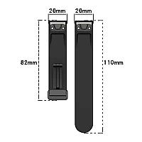 Huawei Watch GT 3 42mm Watch Strap Black Buckle 20mm Magnetic Silicone Band - Black - Thumbnail 7