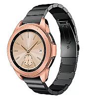 for Samsung Galaxy Watch 42mm, Width: 20mm Stainless Steel Watch Strap  - Black
