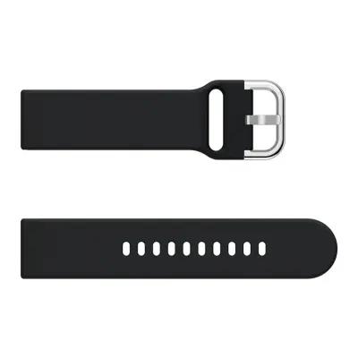 Galaxy Watch Active2 20MM Soft Silicone Smart Watch Strap Replacement Watch Band - Black - Image 4