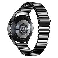 46mm Stainless Steel Wrist Band 20mm Adjustable Hollow Watch Strap - Black