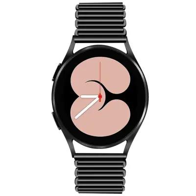 46mm Stainless Steel Wrist Band 20mm Adjustable Hollow Watch Strap - Black - Image 4