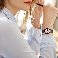 46mm Stainless Steel Wrist Band 20mm Adjustable Hollow Watch Strap - Black - Thumbnail 6