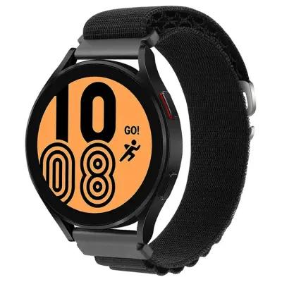 Watch6 Classic Nylon Watch Band 20mm Wrist Strap - Black - Image 2