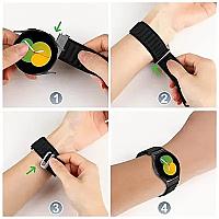 Watch6 Classic Nylon Watch Band 20mm Wrist Strap - Black - Thumbnail 4