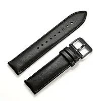 For Samsung Galaxy Watch4 Classic 46mm 42mm/Galaxy Watch4 44mm 40mm/Gear Sport (S4) 20mm Cowhide Leather Watch Band - Black - Thumbnail 5