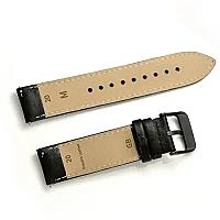 For Samsung Galaxy Watch4 Classic 46mm 42mm/Galaxy Watch4 44mm 40mm/Gear Sport (S4) 20mm Cowhide Leather Watch Band - Black - Thumbnail 6