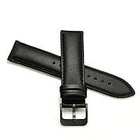 For Samsung Galaxy Watch4 Classic 46mm 42mm/Galaxy Watch4 44mm 40mm/Gear Sport (S4) 20mm Cowhide Leather Watch Band - Black - Thumbnail 8