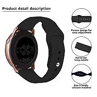 KALEBOL KLB-DKGJ-001 For Samsung Galaxy Watch6 Classic 47mm 43mm Watch Band 20mm Silicone Strap - Black - Thumbnail 3