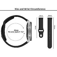 KALEBOL KLB-DKGJ-001 For Samsung Galaxy Watch6 Classic 47mm 43mm Watch Band 20mm Silicone Strap - Black - Thumbnail 4