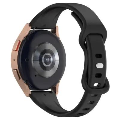 20mm Watch Band for Samsung Galaxy Watch Huawei Watch GT 3 42mm , Silicone  Wrist Strap - Black - Image 1