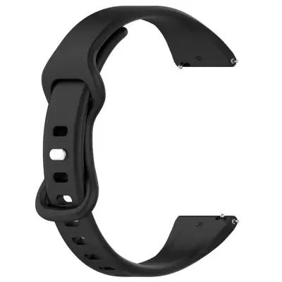 20mm Watch Band for Samsung Galaxy Watch Huawei Watch GT 3 42mm , Silicone  Wrist Strap - Black - Image 2