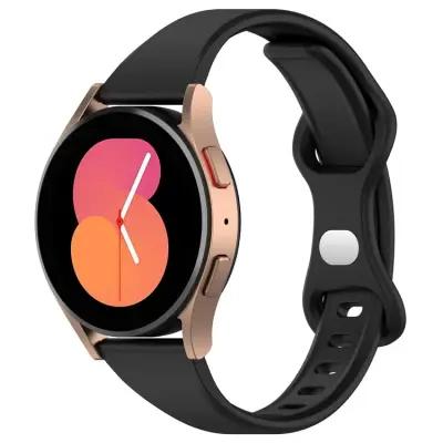 20mm Watch Band for Samsung Galaxy Watch Huawei Watch GT 3 42mm , Silicone  Wrist Strap - Black - Image 4