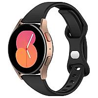 20mm Watch Band for Samsung Galaxy Watch Huawei Watch GT 3 42mm , Silicone  Wrist Strap - Black - Thumbnail 4