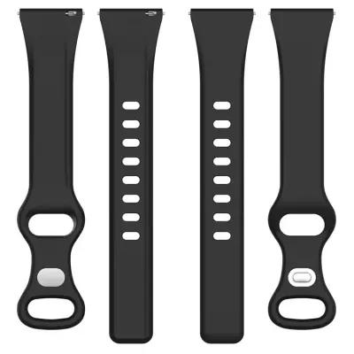 20mm Watch Band for Samsung Galaxy Watch Huawei Watch GT 3 42mm , Silicone  Wrist Strap - Black - Image 5