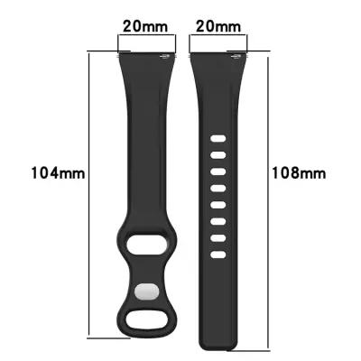 20mm Watch Band for Samsung Galaxy Watch Huawei Watch GT 3 42mm , Silicone  Wrist Strap - Black - Image 6