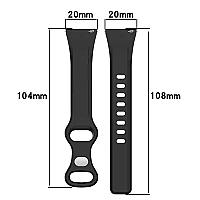 20mm Watch Band for Samsung Galaxy Watch Huawei Watch GT 3 42mm , Silicone  Wrist Strap - Black - Thumbnail 6