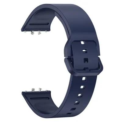 For Samsung Galaxy Fit3 Watch Band Soft Silicone Strap Replacement - Dark Blue - Image 1