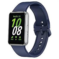 For Samsung Galaxy Fit3 Watch Band Soft Silicone Strap Replacement - Dark Blue - Thumbnail 2