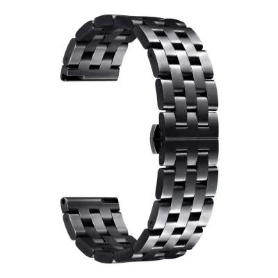 20mm Stainless Steel Watch Band Wrist Strap Replacement for Samsung Galaxy Watch 42mm - Black - Image 1