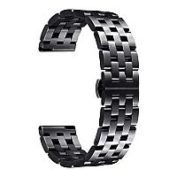 20mm Stainless Steel Watch Band Wrist Strap Replacement for Samsung Galaxy Watch 42mm - Black