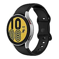 For Samsung Galaxy Watch 5 Silicone Watch Band Quick Release 20mm Wrist Strap with Butterfly Buckle - Black - Thumbnail 2