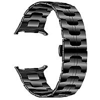 For Samsung Galaxy Watch Ultra 47mm Watch Band Solid Stainless Steel Metal Strap - Black