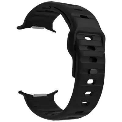 For Samsung Galaxy Watch Ultra 47mm Silicone Watch Band Breathable Sport  Watch Strap - Black Grey Camouflage - Image 1