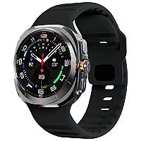 For Samsung Galaxy Watch Ultra 47mm Silicone Watch Band Breathable Sport  Watch Strap - Black Grey Camouflage - Thumbnail 2