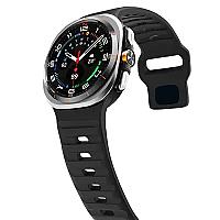 For Samsung Galaxy Watch Ultra 47mm Silicone Watch Band Breathable Sport  Watch Strap - Black Grey Camouflage - Thumbnail 3