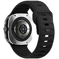 For Samsung Galaxy Watch Ultra 47mm Silicone Watch Band Breathable Sport  Watch Strap - Black Grey Camouflage - Thumbnail 5
