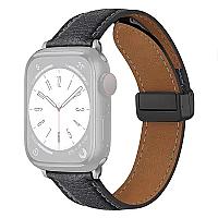 3 2 1 42mm Litchi Texture Leather Strap - Grey