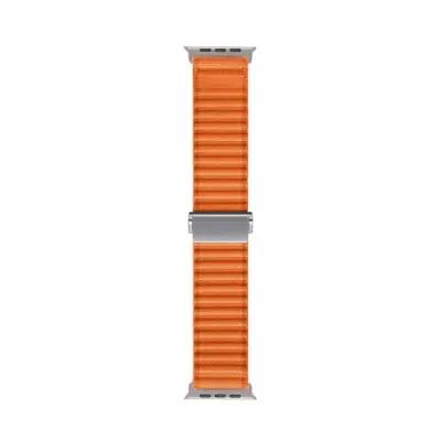 3 2 1 38mm Wavy Texture Nylon Strap - Orange - Image 1