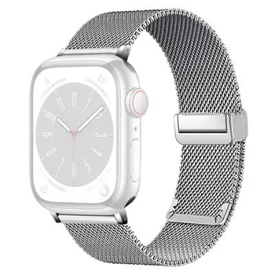 KALEBOL Magnetic Buckle Watch Band for Apple Watch Series 10 9 8 7 SE 6 5 4 3 2 1 42mm 41mm 40mm 38mm Stainless Steel Strap - Silver - Image 1