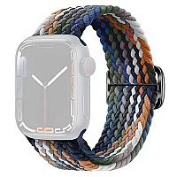 3 2 1 38mm Watch Band Braided Nylon Strap - Denim Multi-Color - Thumbnail 2