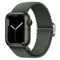 3 2 1 38mm Watch Band Braided Nylon Strap - Dark Olive Green