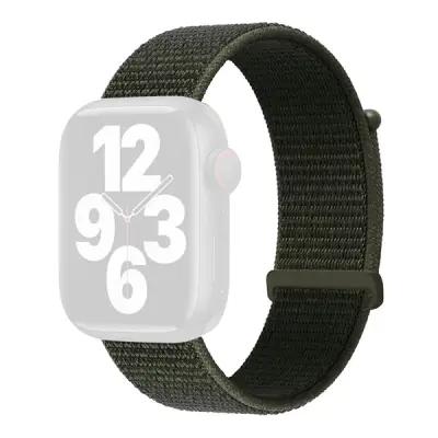 KALEBOL Nylon Watch Band for Apple Watch Series 10 Ultra 9 8 7 SE 6 5 4 3 2 1 46mm 49mm 45mm 44mm 42mm Wrist Strap - Army Green - Image 2