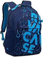 RIVACASE 5430 15.6" Urban Backpack - Dark Blue/Light Blue - Thumbnail 2