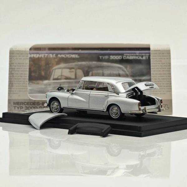 საკოლექციო მანქანა Mortal 1:64 Mercedes-Benz 300D Cabriolet W189 Silver - Image 5