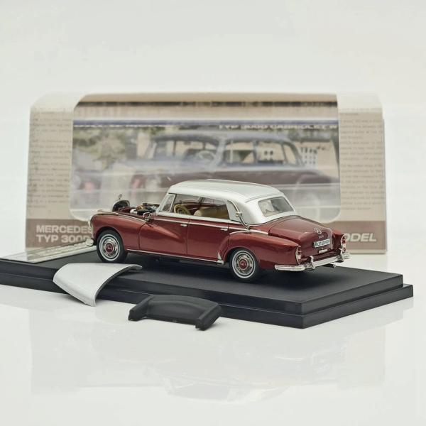 საკოლექციო მანქანა Mortal 1:64 Mercedes-Benz 300D Cabriolet W189 Red - Image 2