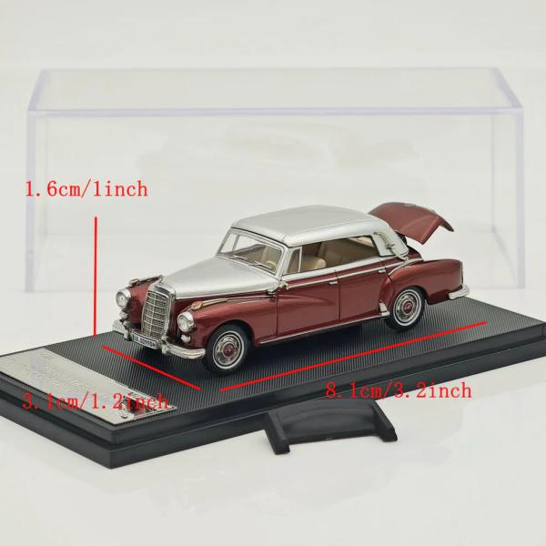 საკოლექციო მანქანა Mortal 1:64 Mercedes-Benz 300D Cabriolet W189 Red - Image 3