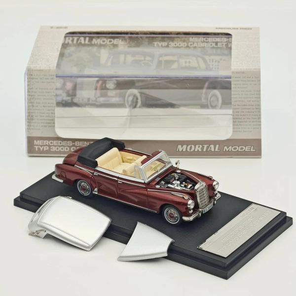 საკოლექციო მანქანა Mortal 1:64 Mercedes-Benz 300D Cabriolet W189 Red - Image 1