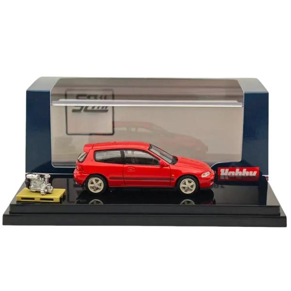 საკოლექციო მანქანა Hobby Japan 1:64 Civic (EG6) Customized Version with Engine Display Red - Image 3