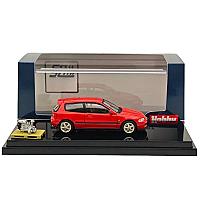 საკოლექციო მანქანა Hobby Japan 1:64 Civic (EG6) Customized Version with Engine Display Red - Thumbnail 3