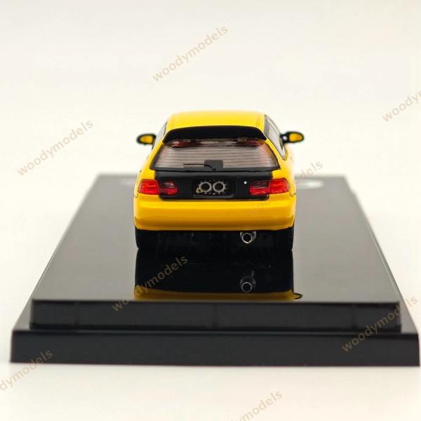 საკოლექციო მანქანა Hobby Japan 1:64 Civic (EG6) Customized Version with Engine Display Yellow - Image 2