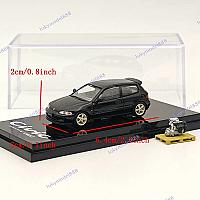 საკოლექციო მანქანა Hobby Japan 1:64 Civic (EG6) Customized Version with Engine Display Black - Thumbnail 3