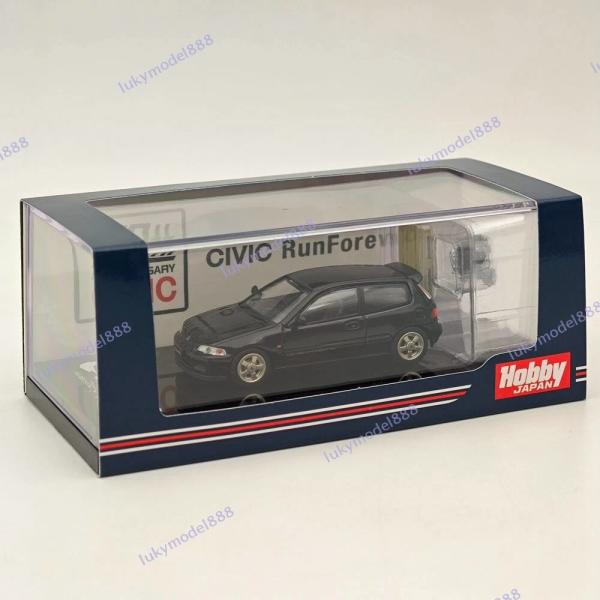 საკოლექციო მანქანა Hobby Japan 1:64 Civic (EG6) Customized Version with Engine Display Black - Image 6
