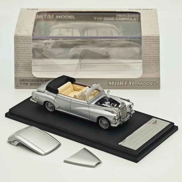 საკოლექციო მანქანა Mortal 1:64 Mercedes-Benz 300D Cabriolet W189 Silver - Image 1